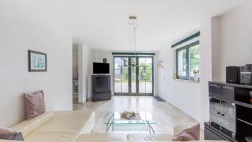 Classic Apartment, 1 Bedroom | Ruang tamu | Pendiangan