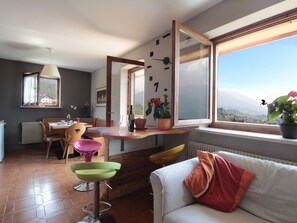 Comfort Apartment, 3 Bedrooms | Living room - Bright Apartment in Val di Fiemme Near Ski-bus (Ville di Fiemme)