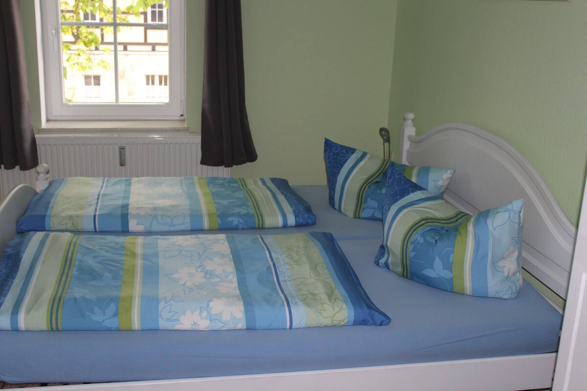 11 bedrooms, individually furnished, bed sheets