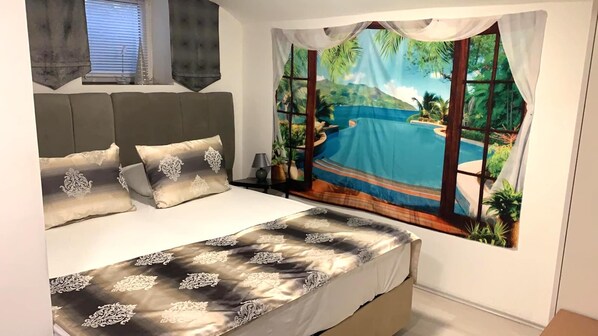 舒適公寓, 2 間臥室 | 4 間臥室、布置獨特、床單