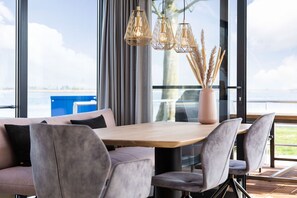Classic Mobile Home, 2 Bedrooms | Dining - Unique Houseboat on and Around the Sneekermeer (Offingawier)