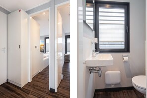Casa rodante Confort, 2 habitaciones | Baño | Regadera