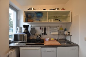 Deluxe-Apartment, 1 Schlafzimmer | Eigene Küche | Kühlschrank, Mikrowelle, Geschirrspüler