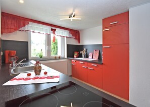 Fridge, microwave, coffee/tea maker, high chair - Cozy Apartment in Lichtenhain Germany With Garden (Sebnitz)
