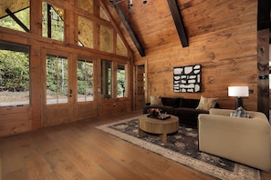 Smart TV, fireplace, video games, offices - Iron Tree Lodge Blue Ridge GA (Blue Ridge)