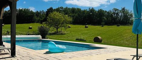 Piscina externa, piscina aquecida