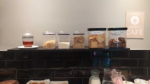 Free daily buffet breakfast