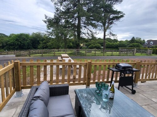 Deluxe-Cottage-Eigenes Badezimmer-Blick auf die Bucht