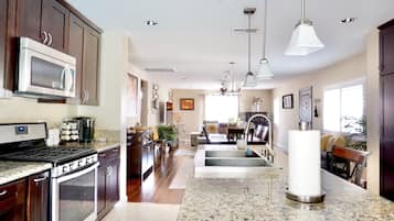 Microwave, oven, stovetop, dishwasher