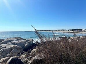 On the beach, sun loungers, beach towels - Steps to Beach seaside retreat. 3BR 2BA home where comfort meets charm; (Hampton)
