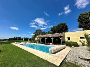 Outdoor pool, a heated pool