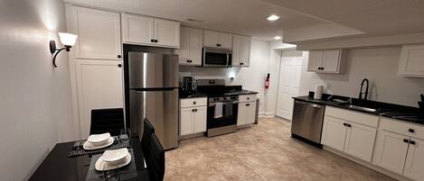 Microwave, oven, stovetop, dishwasher