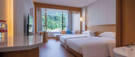 Chambre supérieure, 2 lits jumeaux, non-fumeur, vue sur la montagne | Literie de qualité, couette en duvet, articles de minibar gratuits