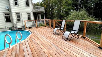 Piscine extérieure, piscine chauffée