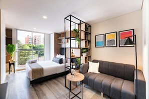 Desk, iron/ironing board, bed sheets, wheelchair access - Magnificent Loft Zona T W/Fast Wi Fi & Great views (BOGOTA)