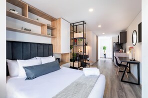 Desk, iron/ironing board, bed sheets, wheelchair access - Splendid loft in Zona Rosa W/ Fast Wi Fi (BOGOTA)