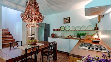 Villa (Two Bedroom Villa with Private Pool a) | Private kitchen | Fridge