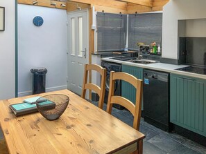 Dishwasher, high chair, cookware/dishes/utensils