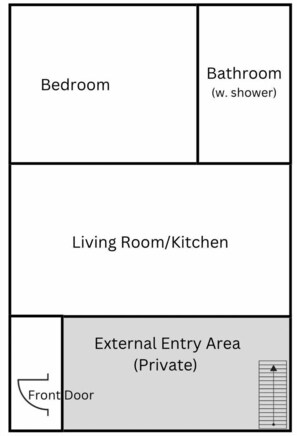 Floor plan - Cozy 1 Bedroom Flat "The Snug" (Margate)