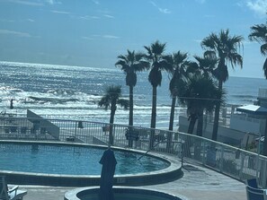 A heated pool - 2-bedroom - 2 Bath Ocean Front Condo on the World's Most Famous Daytona Beach.  (Daytona Beach)