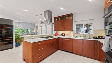 Luxury Villa | Private kitchen | Coffee/tea maker, electric kettle, highchair