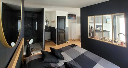 The black tendance, maxi studio hyper center, 1km from train station, tourism/business