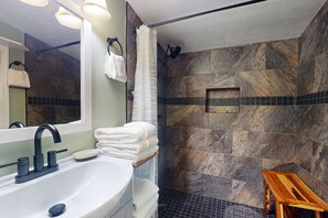 Hair dryer, towels
