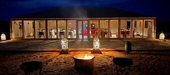 private tent with bathroom