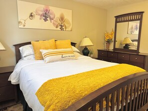 2 bedrooms, iron/ironing board, WiFi, bed sheets