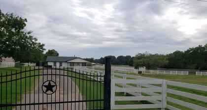 Ranch style Farmhouse located on a horse ranch and rescue south of Fort Worth