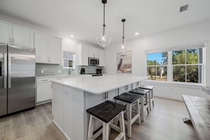 Fridge, microwave, oven, stovetop - Bayside Bliss of Orange Beach | Outdoor Pool, Kayak Launch | Dog-Friendly | My Beach Getaways (Orange Beach)