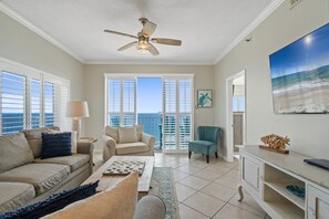 TV - Beachfront Corner Condo | Indoor & Outdoor Pools | Summerchase | Beach Getaways (Orange Beach)