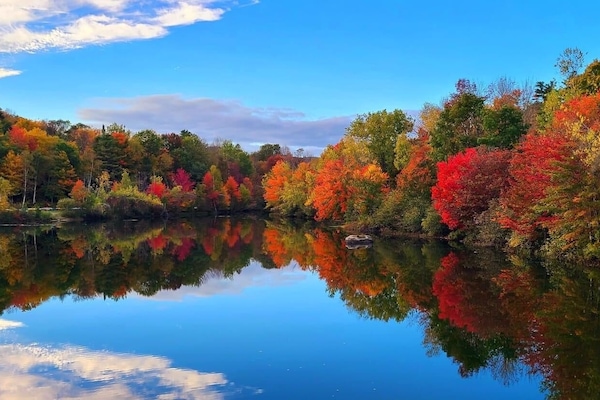 Beautiful vistas at Eastman lake just a 5 minute drive away.