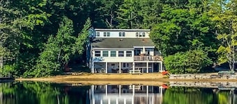 Lake Home with Private Beach and Hot Tub