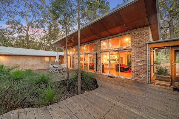 Large deck at the front of the house.