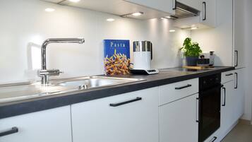 Fridge, oven, stovetop, dishwasher