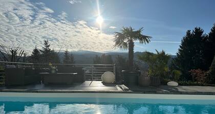 Modern vacation apartment with view and pool near Baden Baden in the Black Forest