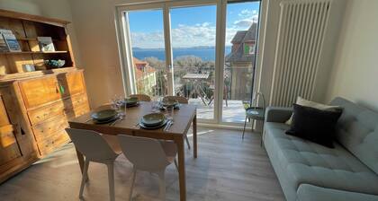Moderne 2-Zimmer-Wohnung in der Stadt mit Seeblick