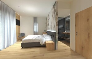 Deluxe-Doppel- oder -Zweibettzimmer, Balkon | Laptopgeeigneter Arbeitsplatz, kostenloses WLAN