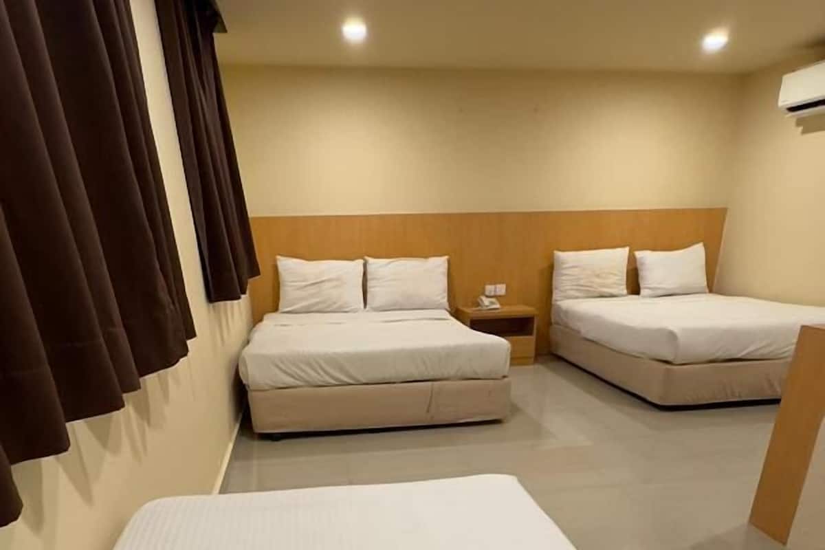 Desk, free WiFi, bed sheets