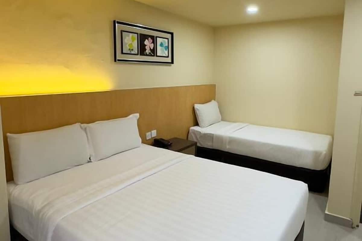 Desk, free WiFi, bed sheets