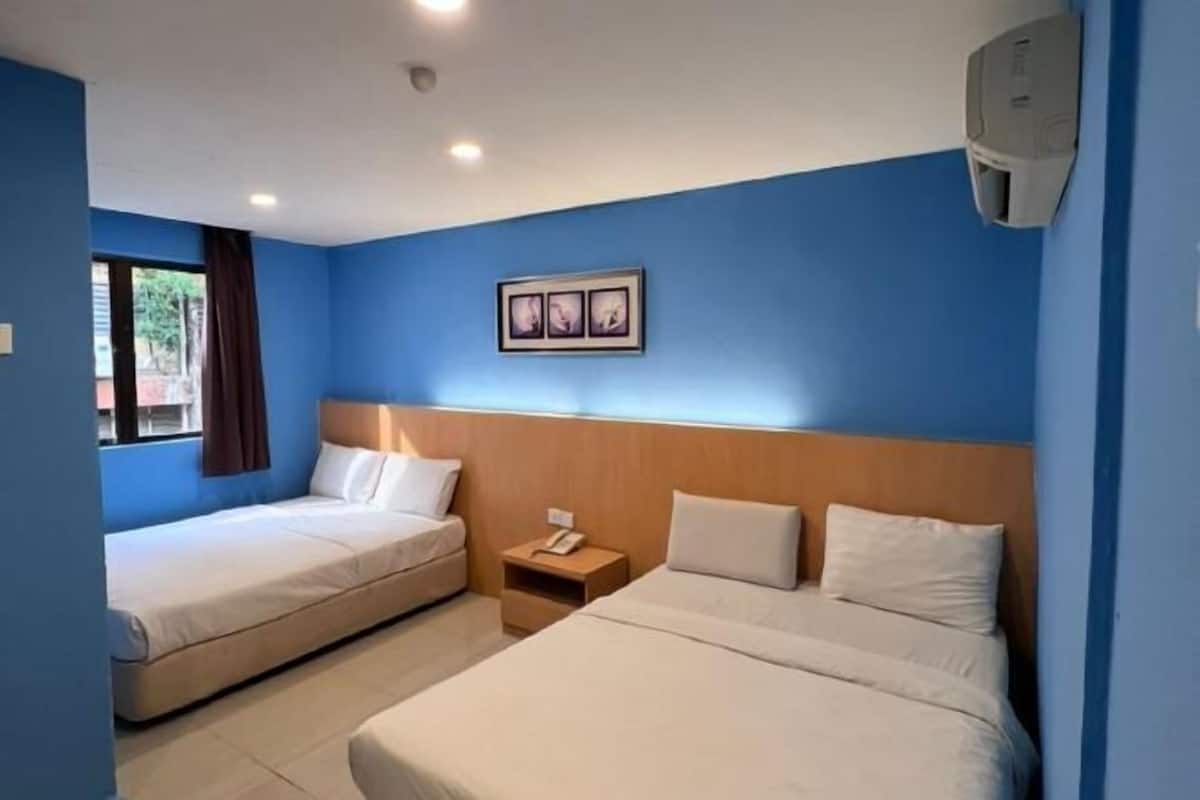 Desk, free WiFi, bed sheets