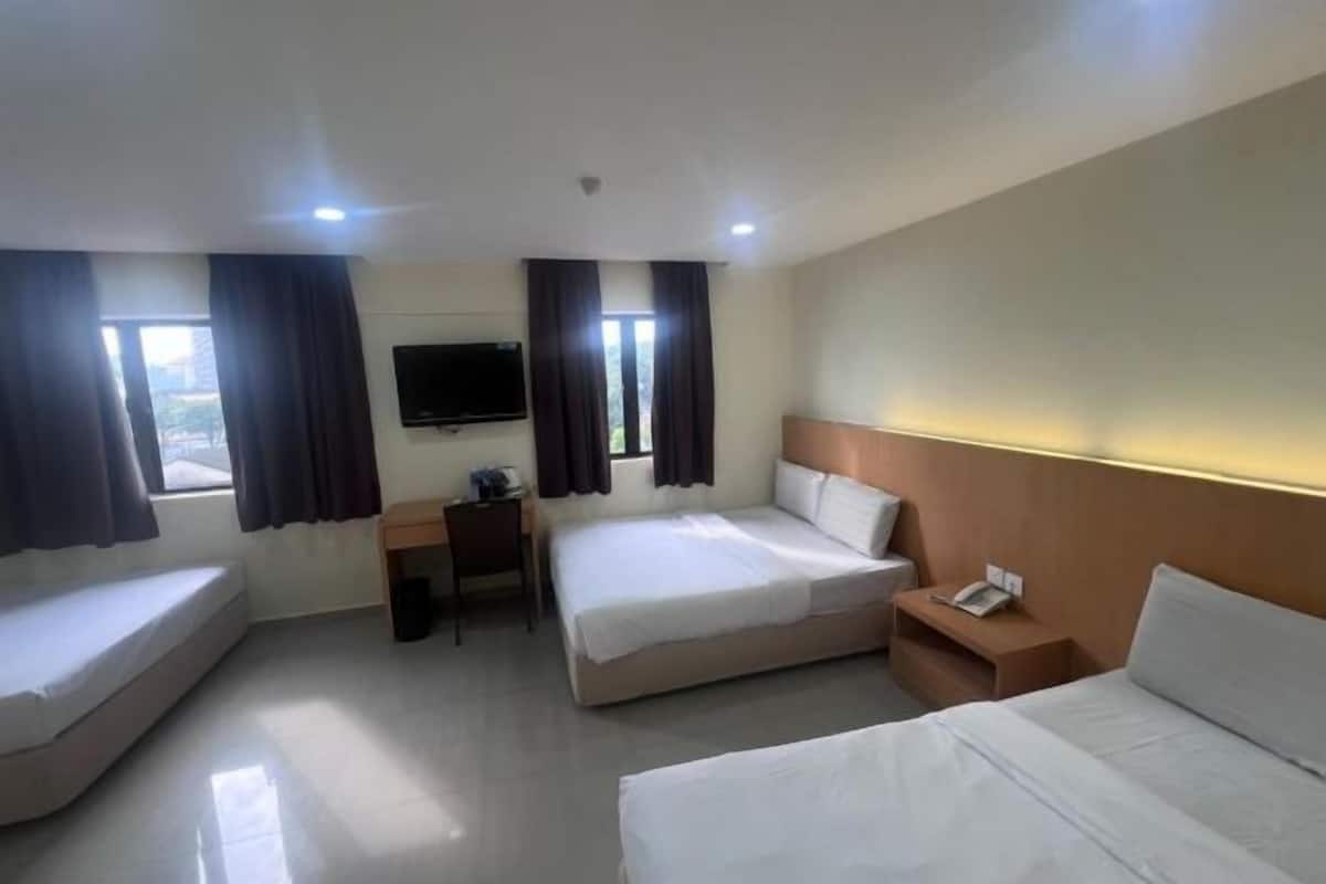 Desk, free WiFi, bed sheets