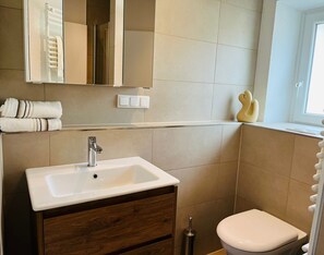 淋浴设施、吹风机、毛巾、肥皂