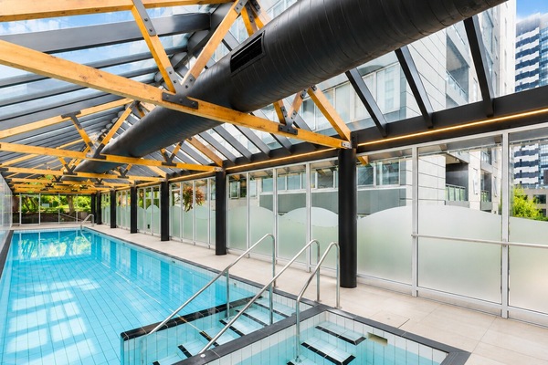 Indoor pool, a heated pool