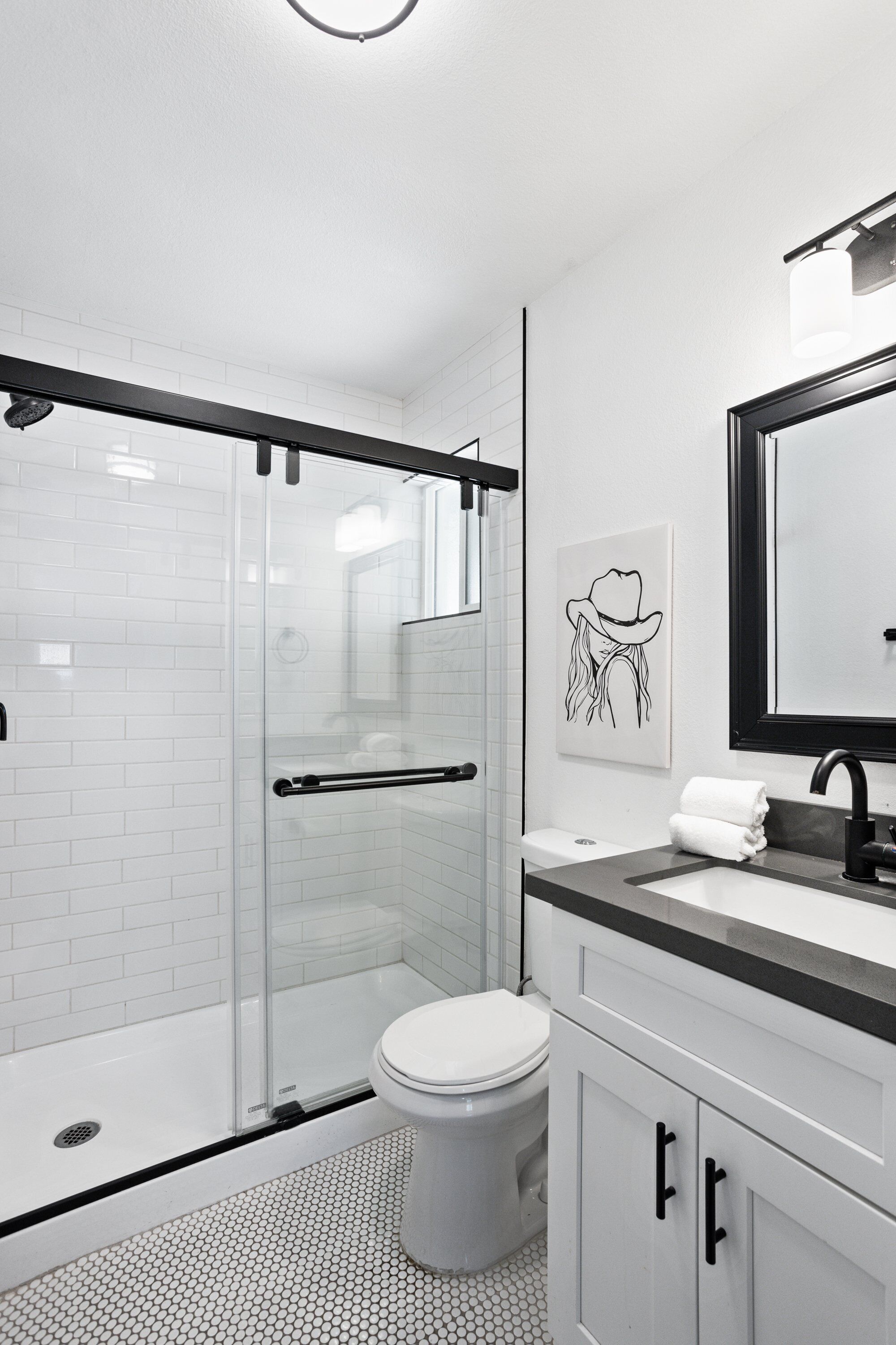 Dusche, Haartrockner, Handtücher