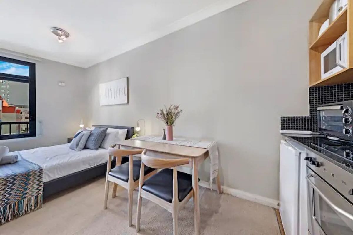 Fridge, microwave, stovetop, toaster