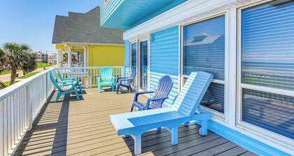 Walk to Beach: Home w/ 2 Decks in Galveston!