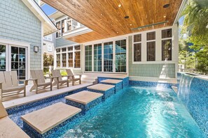 A heated pool