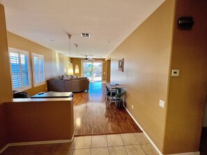 Smart TV, DVD player, books, video library